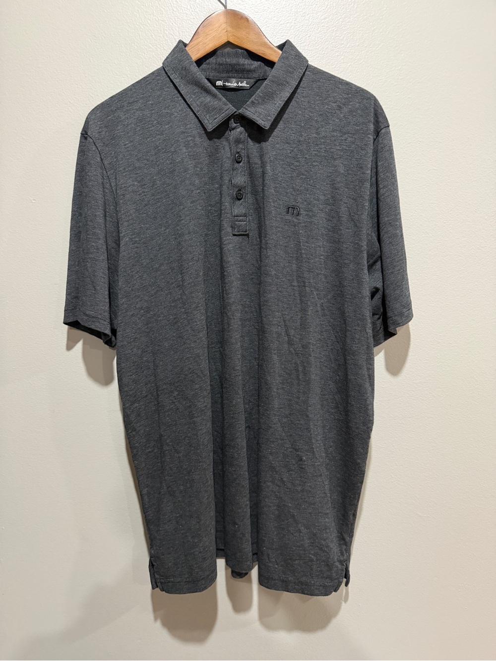 Travis Mathew Dark Grey Polo Shirt size XXL